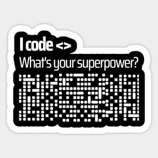 I code what's your superpower? Sticker